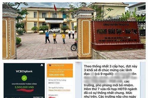 Yêu cầu làm rõ những khoản thu bất thường tại ngành giáo dục Thạch Hà