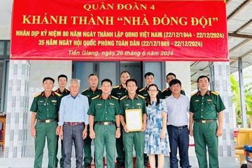 Sư đoàn 7 (Quân đoàn 4) bàn giao 'Nhà đồng đội'
