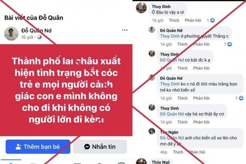 Lai Châu: Thông tin bắt cóc trẻ em trên mạng xã hội là bịa đặt