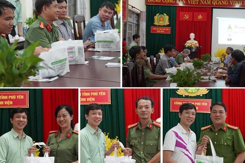 Nhãn hàng Ích Can Thanh đồng hành chăm sóc sức khỏe Công an Phú Yên