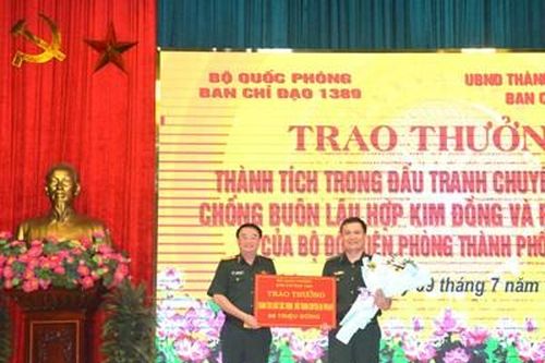 Bộ đội Biên phòng TP Hải Phòng có thành tích xuất sắc trong đấu tranh chống buôn lậu