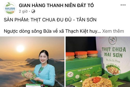 Quảng bá sản phẩm trên trang 'Gian hàng thanh niên Đất Tổ'