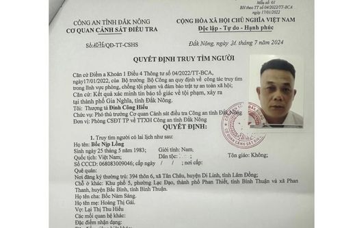Thông báo truy tìm người bị tố giác
