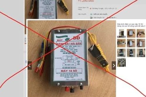 Kích điện bắt cá được rao bán tràn lan