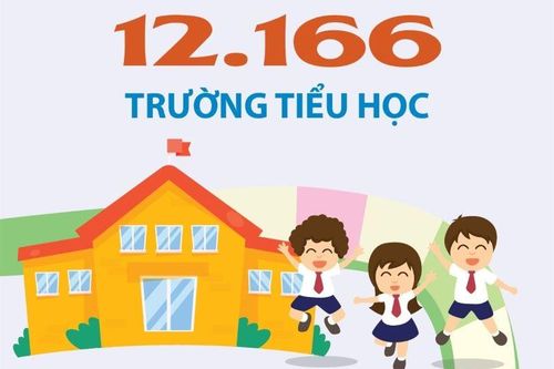 Năm học 2023 - 2024: Cả nước có 12.166 trường tiểu học