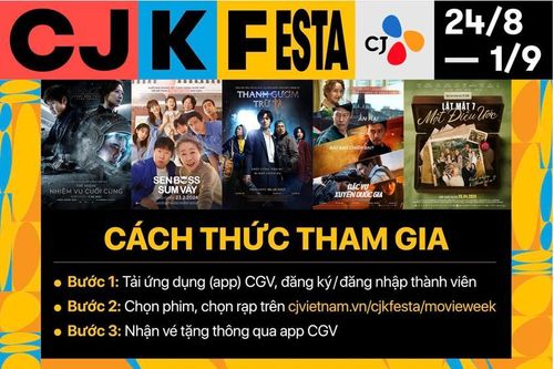 4.000 vé xem phim miễn phí tại các cụm rạp CGV TP.HCM và Hà Nội từ CJ K FESTA