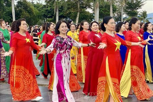 Liên hoan dân vũ 'Phụ nữ Bình Định duyên dáng sắc màu'