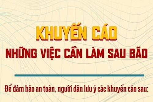Khuyến cáo những việc cần làm sau bão