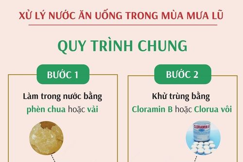 Quy trình chung xử lý nước ăn uống trong mùa mưa lũ