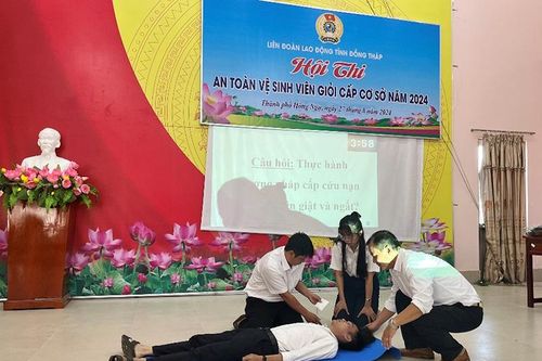Công đoàn Đồng Tháp tích cực tham gia thực hiện an toàn, vệ sinh lao động