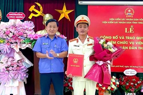 Bổ nhiệm chức vụ Viện trưởng VKSND TP Huế
