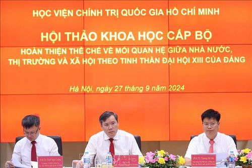 Hoàn thiện thể chế về mối quan hệ giữa Nhà nước, thị trường và xã hội