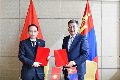 Trưởng ban Đối ngoại Trung ương Lê Hoài Trung làm việc với lãnh đạo các chính đảng tại Mông Cổ