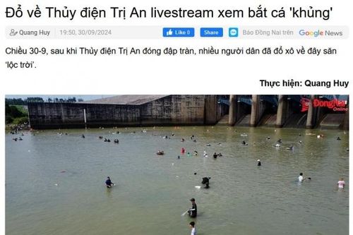 Video clip Đổ về Thủy điện Trị An live stream xem bắt cá 'khủng' có gần 1,9 triệu lượt xem