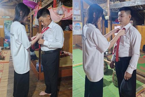 Chuyện cảm động phía sau tấm ảnh 'con gái chuẩn bị cho bố đi đón vợ'