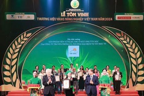 Viên Hà thủ ô mật ong vừng của Tây Bắc TV được chứng nhận 'Thương hiệu Vàng nông nghiệp Việt Nam năm 2024'