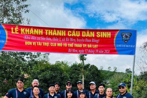 Lâm Đồng: Câu lạc bộ Moto Thể thao TP. Đà Lạt xây tặng cầu cho người dân huyện Đam Rông