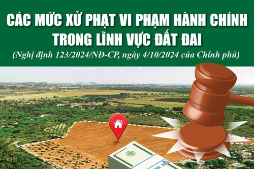 Các mức xử phạt vi phạm hành chính trong lĩnh vực đất đai