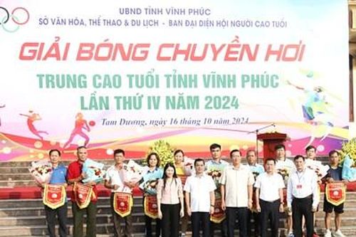 Vĩnh Phúc tổ chức sôi nổi giải bóng chuyền hơi