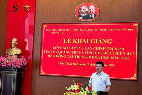 75 học viên tham gia lớp Cao cấp Lý luận chính trị khóa 2024 - 2026