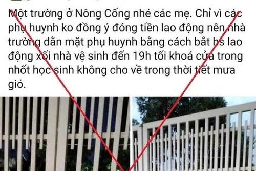 Sự thật thông tin nhà trường nhốt, bắt học sinh dọn nhà vệ sinh ở Nông Cống