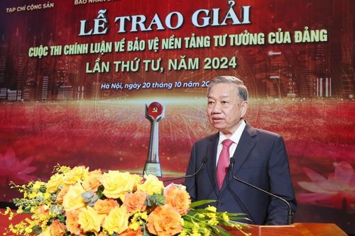 Lễ trao giải Cuộc thi chính luận về bảo vệ nền tảng tư tưởng của Đảng lần thứ tư