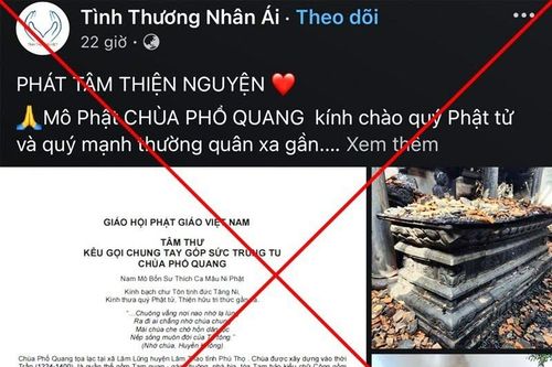 Giả mạo kêu gọi quyên góp ủng hộ chùa Phổ Quang bị cháy