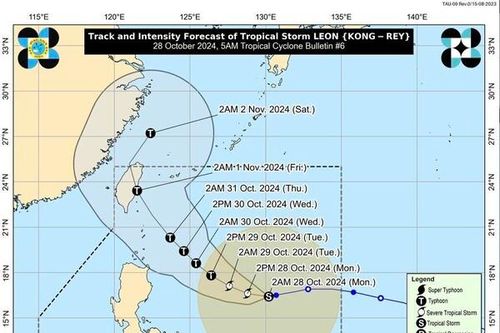 Biển Đông có thể sắp đón cơn bão Kong-rey