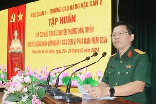 Cục Quân y phối hợp tập huấn 'Cấp cứu đầu tiên, chuyển thương hỏa tuyến' khu vực phía Nam