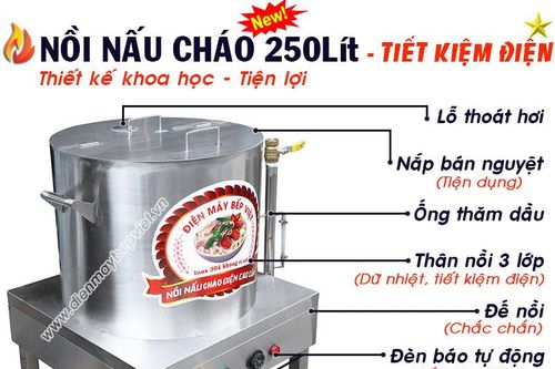 Nồi nấu cháo điện Inox 304, dung tích đa dạng, giá tốt