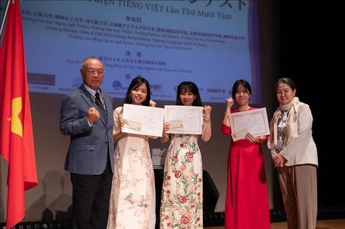Sôi nổi cuộc tranh tài hùng biện tiếng Việt của học sinh, sinh viên Nhật Bản