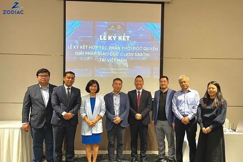 Lễ ký kết hợp tác phân phối độc quyền giải pháp giáo dục Class Saathi tại Việt Nam giữa Zodiac và TagHive