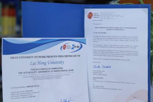 Trường đại học Lạc Hồng đạt chuẩn kiểm định AUN-QA phiên bản 3.0