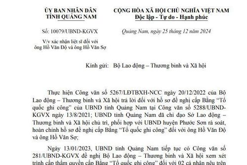 Quảng Nam tiếp tục đề nghị công nhận liệt sĩ đối với 2 cán bộ tử vong khi đi cứu dân