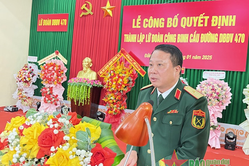 Công bố Quyết định thành lập Lữ đoàn Công binh cầu đường Dự bị động viên 470 (Binh đoàn 12)