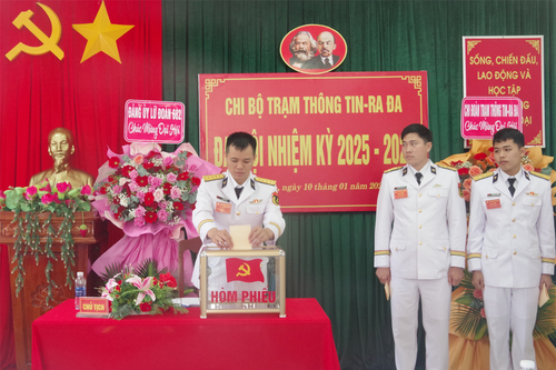 Lữ đoàn 682 (Vùng 4 Hải quân): Chi bộ Trạm Thông tin - Ra đa tổ chức đại hội làm trước