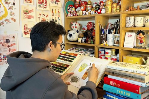 Họa sĩ thức trắng đêm làm cho kịp sách Tết