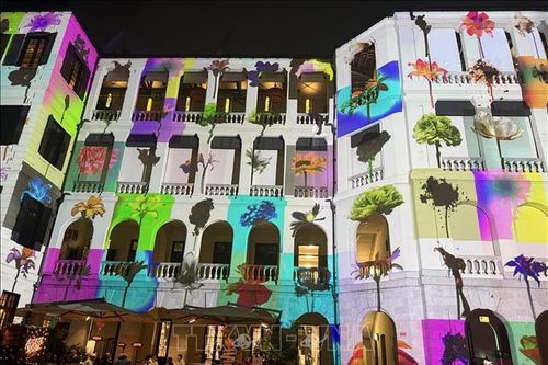 Rực rỡ màn trình diễn nghệ thuật ánh sáng 3D mừng Tết Nguyên đán tại Hong Kong