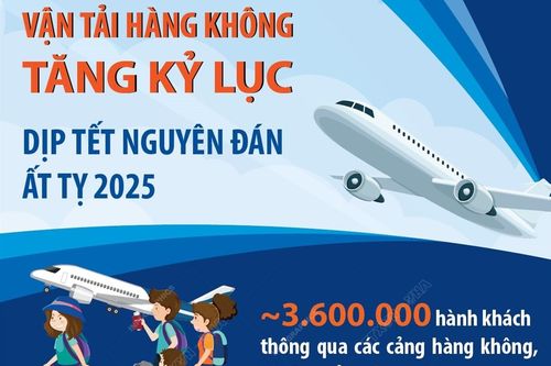 Vận tải hàng không tăng kỷ lục dịp Tết Ất Tỵ