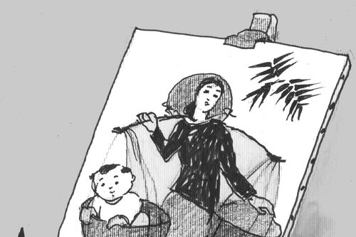 Ngồi xuống rồi vẽ…