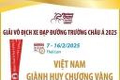 Đoàn Việt Nam giành Huy chương vàng giải vô địch xe đạp đường trường châu Á 2025
