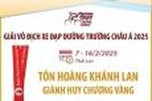 VĐV Tôn Hoàng Khánh Lan giành huy chương vàng giải vô địch xe đạp đường trường châu Á 2025