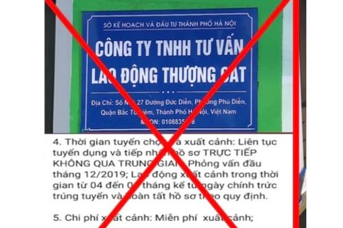 Cảnh báo thủ đoạn giả mạo giấy tờ các công ty xuất khẩu lao động để lừa đảo chiếm đoạt tài sản