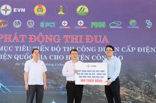 Tập đoàn Điện lực Việt Nam phát động thi đua hoàn thành tiến độ cấp điện từ lưới điện quốc gia cho huyện Côn Đảo