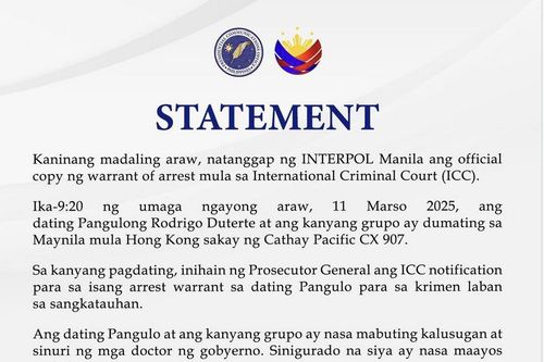 Phủ Tổng thống Philippines lên tiếng sau khi ông Duterte bị bắt theo lệnh ICC