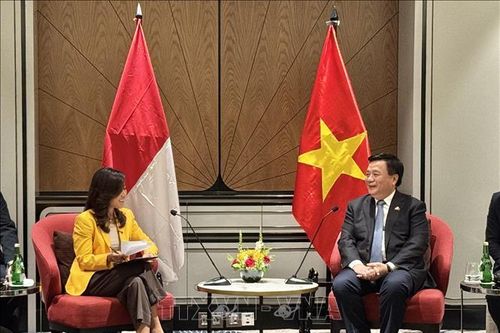 Đồng chí Nguyễn Xuân Thắng gặp lãnh đạo một số chính đảng và Chủ tịch Viện Hành chính Công Quốc gia Indonesia