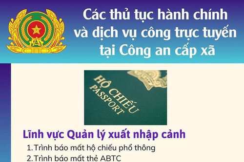 (Infographic) Thủ tục hành chính, dịch vụ công trực tuyến Bộ Công an phân cấp tại công an cấp xã