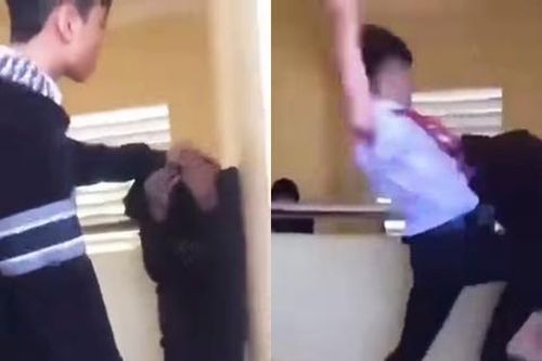 Xôn xao clip nam sinh bị nhóm bạn đánh hội đồng trong trường