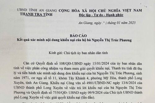 Giải quyết khiếu nại của bà Nguyễn Thị Trúc Phương