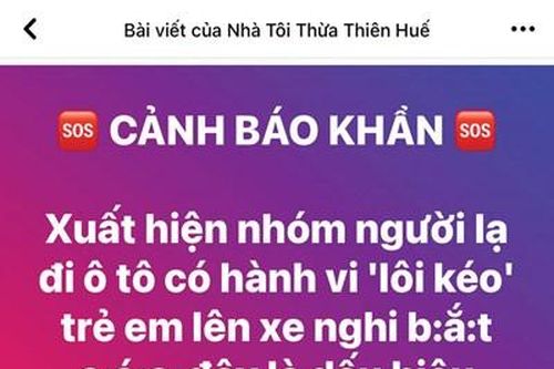 Cẩn trọng với các tin bắt cóc trẻ em trên mạng